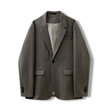 Riolio Simple Button Wooolen Coat Casual Wool Suit Jacket Men's Autumn Winter American High-end Business Casual Thick Wool Suit Top